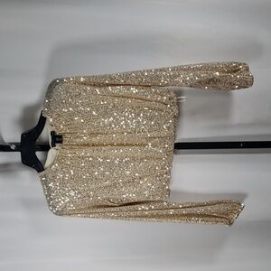 Sincerely Jules Gold Sequin Top - SZ S